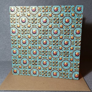 biglietto di auguri dot mandala - effetto 3D - design punto in rilievo - biglietto di compleanno