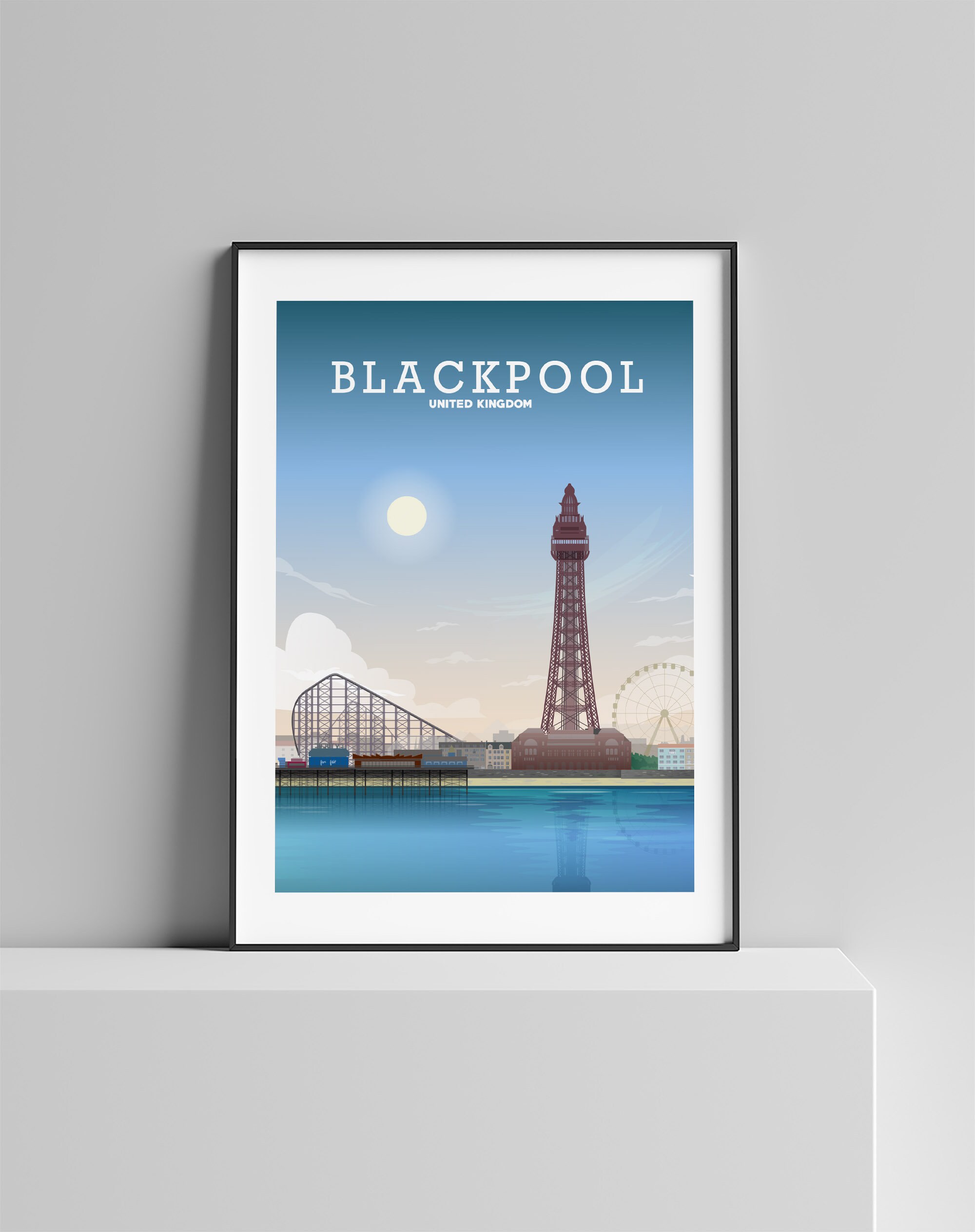Blackpool Print Blackpool Poster Blackpool England Etsy UK