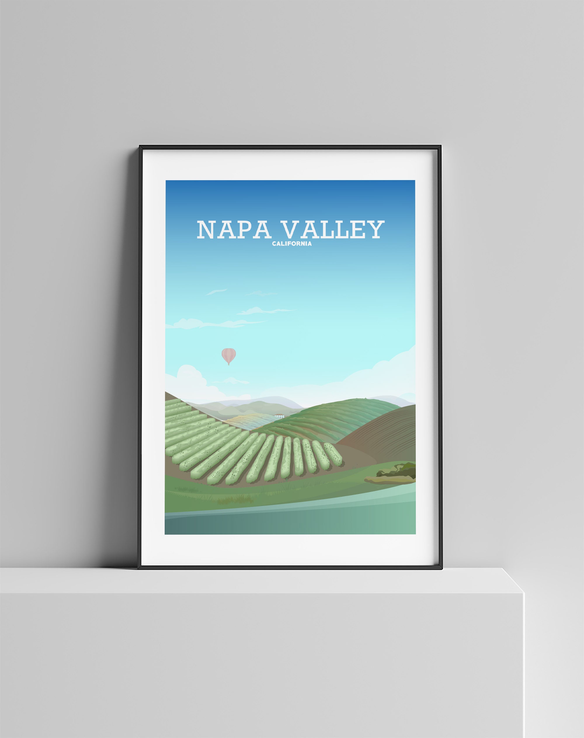 Napa Valley Print Vineyard Wall Art Napa Valley Poster Etsy UK