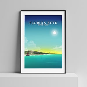 Florida Keys Print, Key West Florida, Florida Keys Poster,  Florida Gifts, Florida Sunset, Key Largo, Florida USA, Florida Wall Art