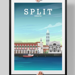 Split Print, Croatia Print, a4 Print, a3 Print, a2 print, unframed print, poster print image 2