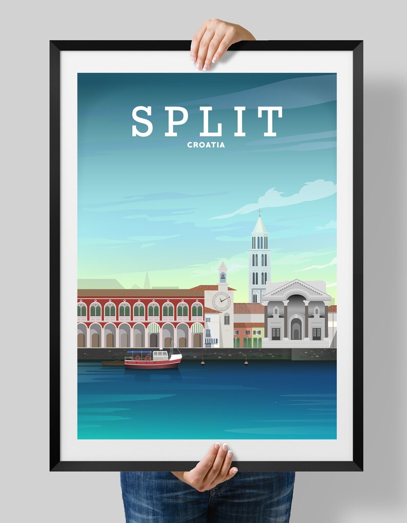Split Print, Croatia Print, a4 Print, a3 Print, a2 print, unframed print, poster print image 2