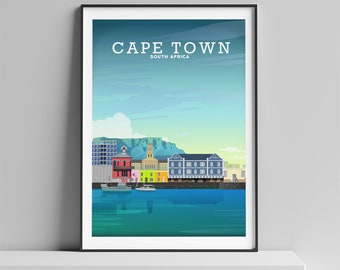 Cape Town Poster, Cape Town Decor, South Africa Art