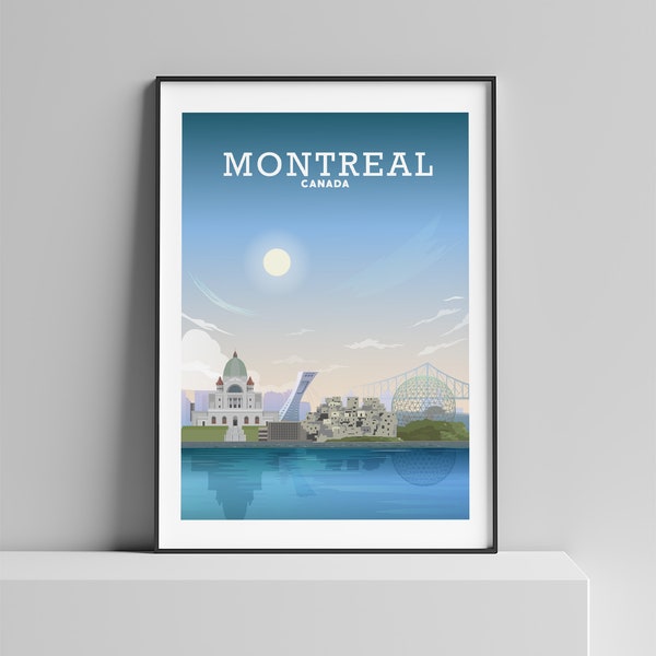 Montréal Canada, Montréal Print, Affiche québécoise, Canada Art, Affiche de Montréal, Montréal Québec Art, Cadeaux Canada, Illustration de Montréal
