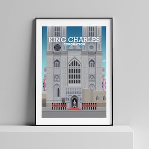 King Charles, Coronation Print, King&#39;s Coronation, Buckingham Palace, Queen Elizabeth, Beefeaters, St Pauls