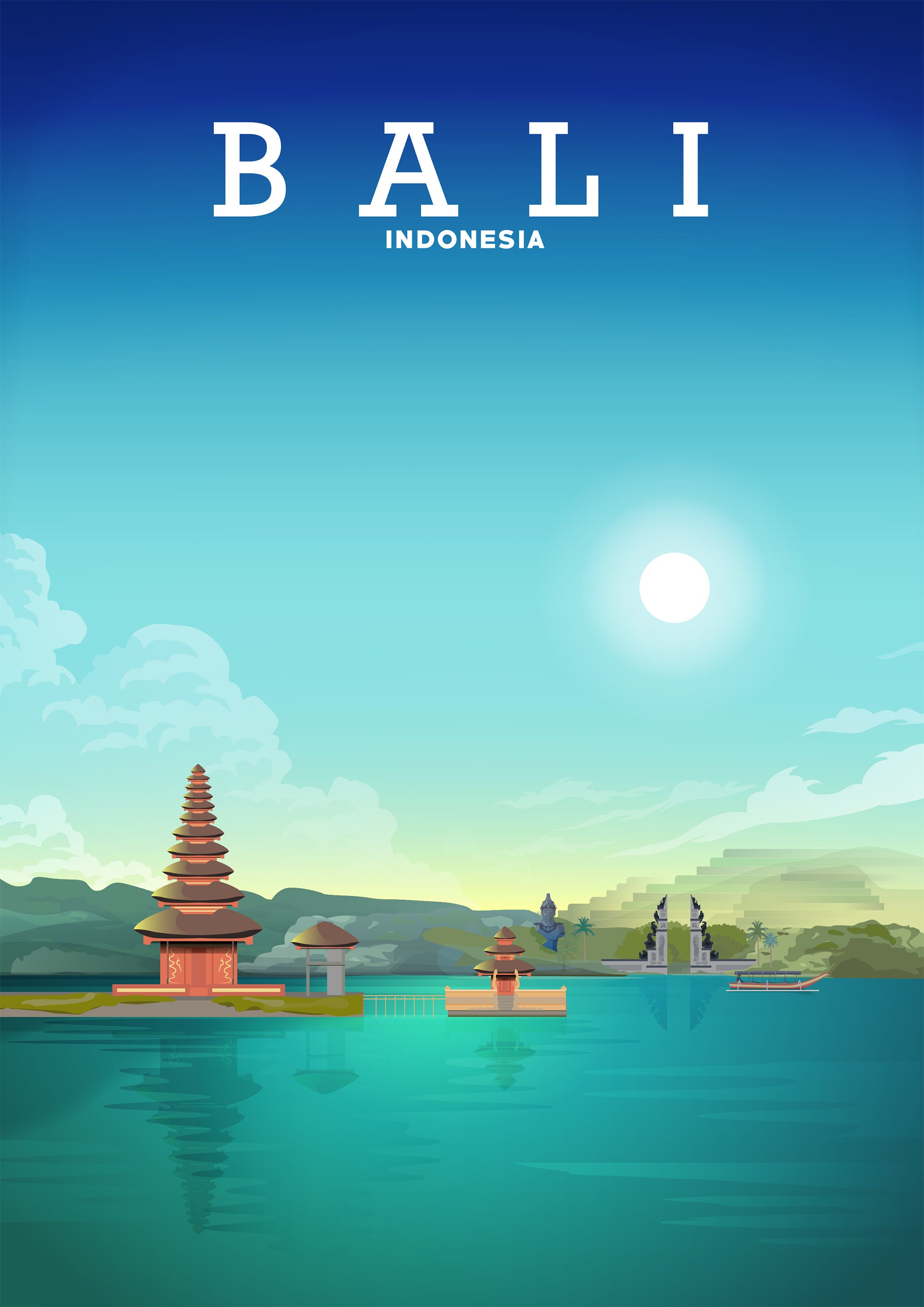 travel poster bali