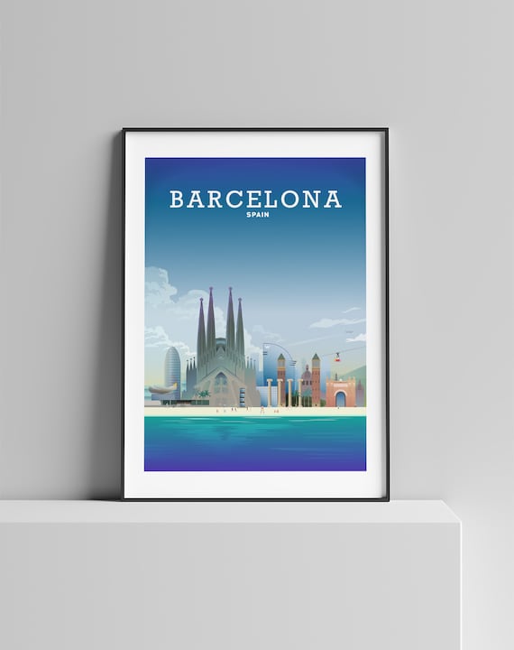 BARCELONA PRINT, Barcelona Poster, Barcelona, Barcelona Art, Barcelona Spain, Wall Art Spain, Spain Prints, Spain Decor, Spain Wall Art