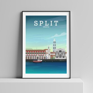 Split Print, Croatia Print, a4 Print, a3 Print, a2 print, unframed print, poster print