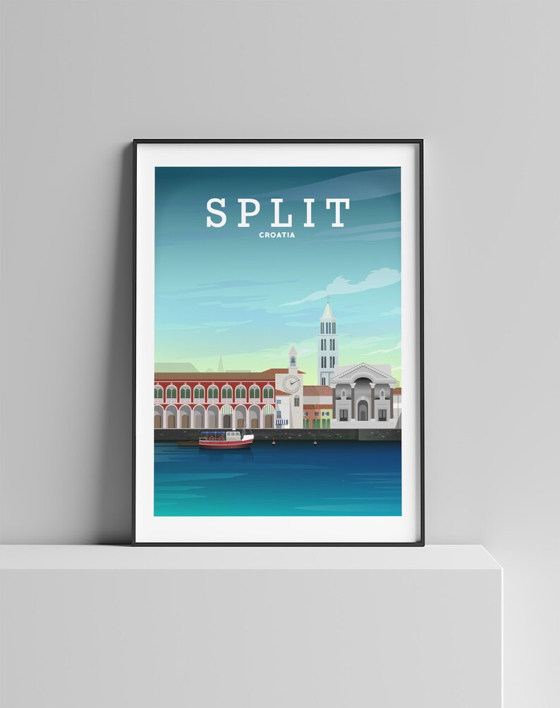 Split Print, Croatia Print, a4 Print, a3 Print, a2 print, unframed print, poster print image 1