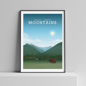 Great Smoky Mountains, Nationalpark Poster, Rauchgebirge Druck