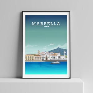 Marbella Print, Marbella Spain, Marbella Poster, Spain Travel Poster, Spain Travel Print, Costa Del Sol, Marbella Art. Marbs