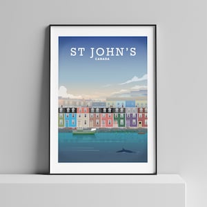 Travel Poster of St Johns Newfoundland, Canada