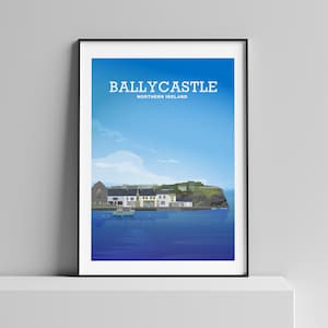 Ballycastle Druck. Poster Ballycastle, Nordirland, Irish Geschenke A1/A2/A3/A4 Größe, 100% Recyclingpapier von Hillview Prints