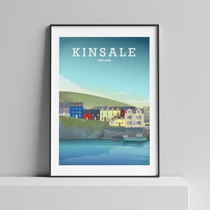 Kinsale Ireland, Wall Art, Irish Travel Poster, Cork Ireland, Wall Hanging, Travel Print, County Cork, Irish Destinations, Wild Atlantic Way