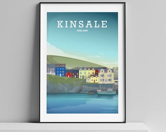 Kinsale Ireland, Wall Art, Irish Travel Poster, Cork Ireland, Wall Hanging, Travel Print, County Cork, Irish Destinations, Wild Atlantic Way