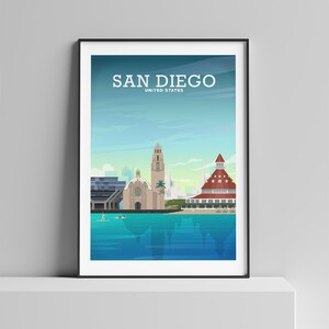 San Diego Print, San Diego Poster, San Diego California, Ocean Beach, California Wall Art,