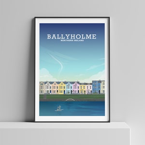 Ballyholme Print, Ballyholme Poster, Northern Ireland, a4/a3/a2 size by Hillview Prints