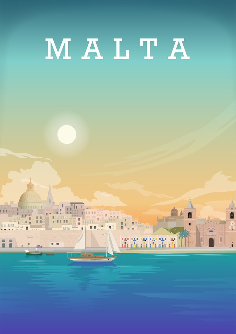 Malta Print Malta Poster Malta Art Malta Gifts Malta Etsy