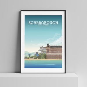 Scarborough England, Scarborough Poster, Yorkshire Print, Seaside Art