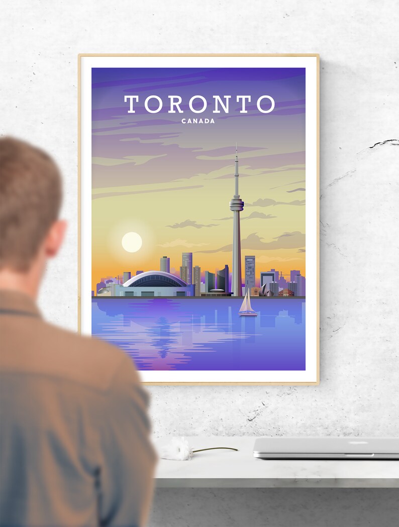 Toronto Print Canada Poster Toronto Poster Travel Poster Etsy UK