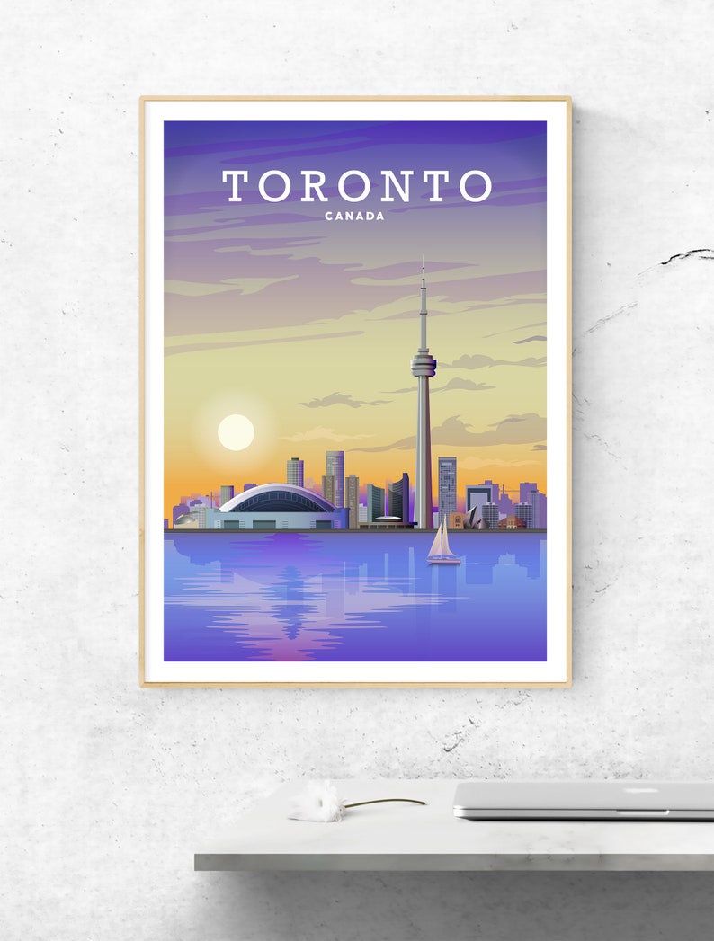 Toronto Print Canada Poster Toronto Poster Travel Poster Etsy UK