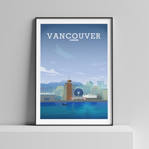 Vancouver Neighbourhood Map Poster or Print Original Artist Etsy