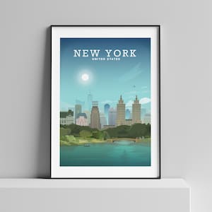 New York Poster, Central Park Print