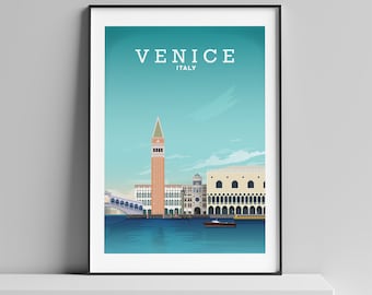 Venice Italy Print, Poster, Travel Print, Travel Poster, Wall Art, Living Room Prints, Italy Gifts