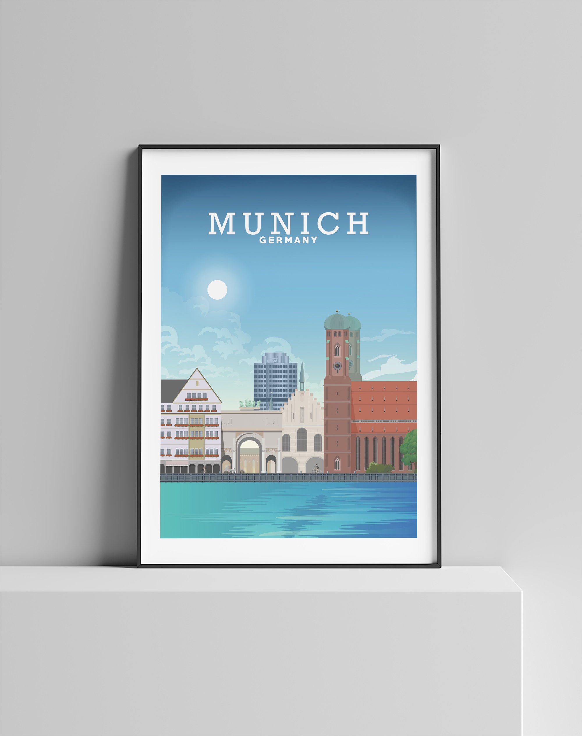 Munich Coordinates Munich Travel Germany Print Munich Wall Art Germany
