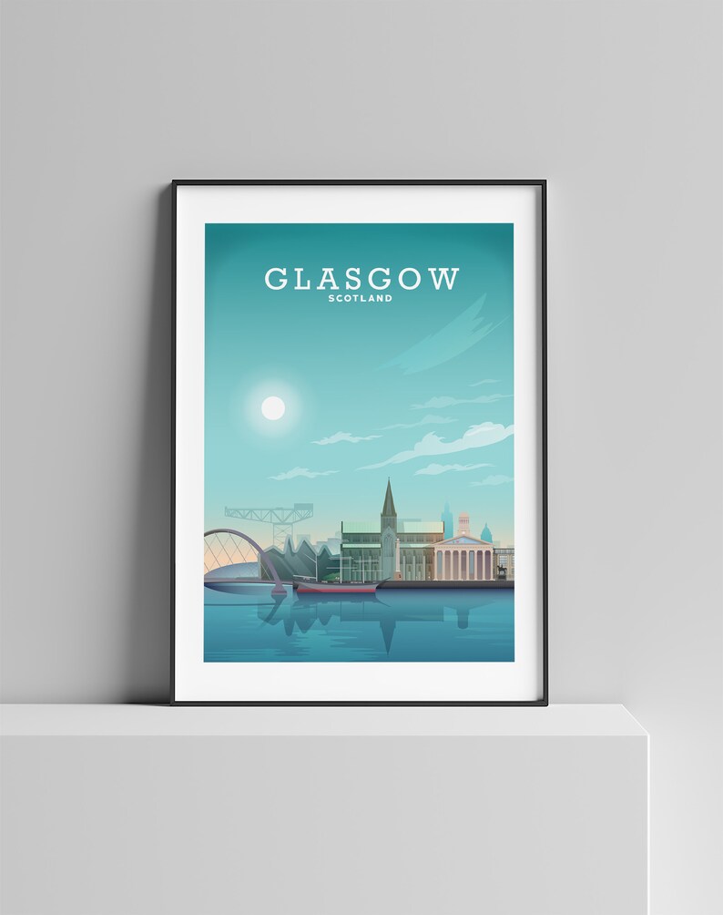Glasgow Scotland Poster Glasgow Print Scottish Art From Etsy UK