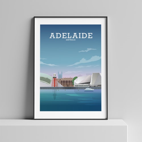 Adelaide Map Adelaide Australia City Map Home Town Map Etsy Australia
