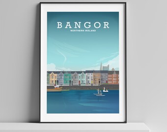 Bangor Print, Bangor Northern Ireland Poster by Hillview Prints
