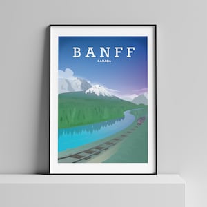 LAKE LOUISE POSTER, Canada Lake Print, Banff National Park, Landscape Art Print, Canada Mountain Art, Bedroom Wall Décor