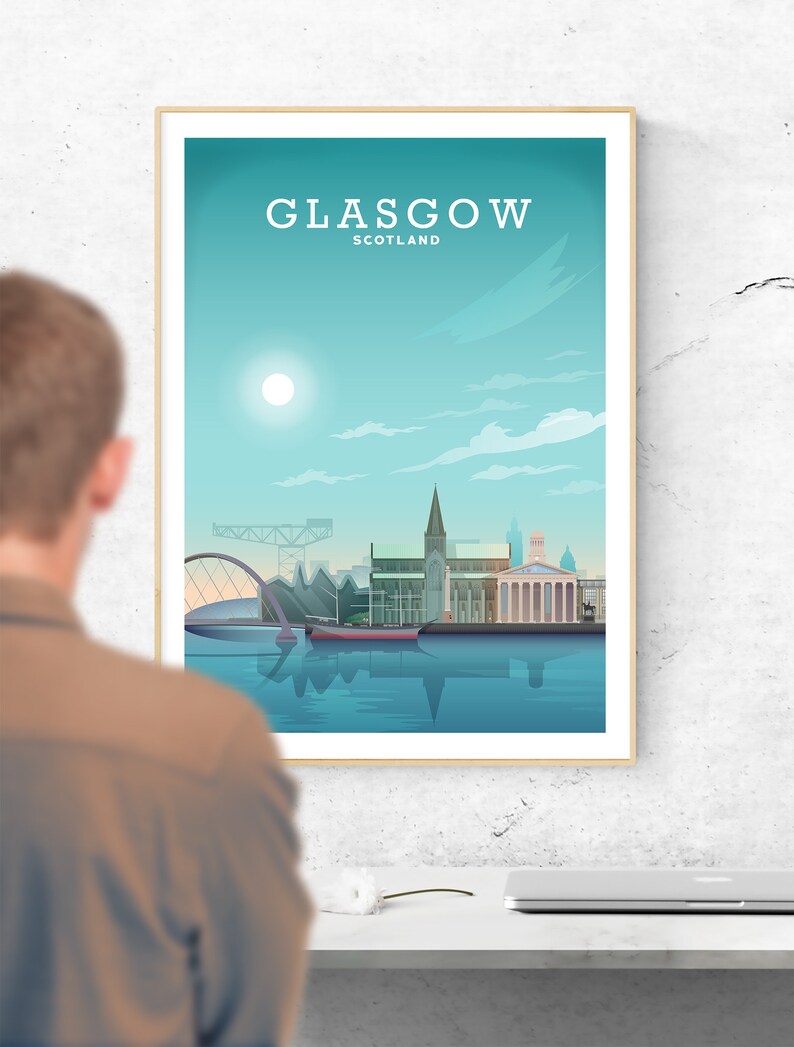 Glasgow Scotland Poster Glasgow Print Scottish Art From Etsy UK