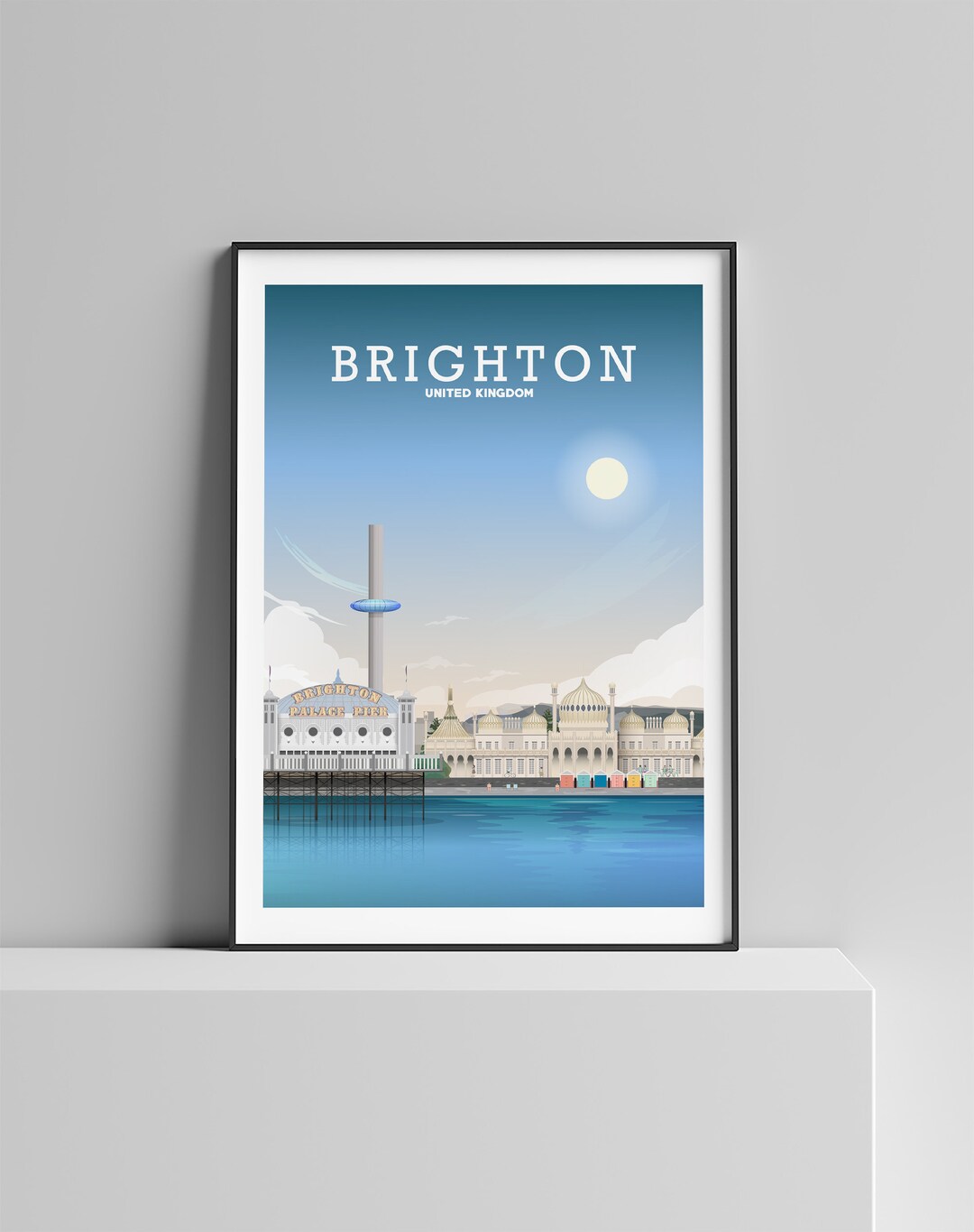 Brighton Poster, Brighton Print, Brighton Pier, Brighton Art, Seaside Poster, Engels Travel