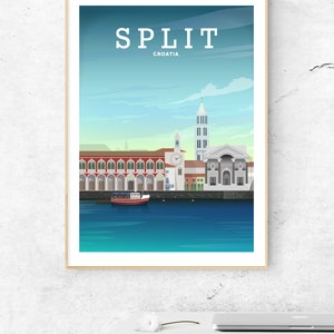 Split Print, Croatia Print, a4 Print, a3 Print, a2 print, unframed print, poster print image 3