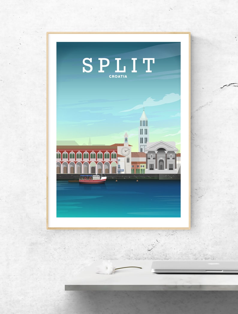 Split Print, Croatia Print, a4 Print, a3 Print, a2 print, unframed print, poster print image 3