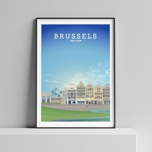 Brüssel Poster, Brüssel Poster, Brüssel, Belgien, Poster by Hillview Prints