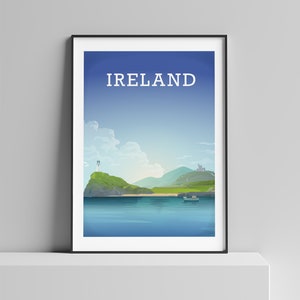 Ireland Poster, Ireland Travel Print by Hillview Prints