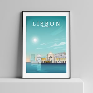 Lisbon Print, Lisbon Poster, Lisbon Portugal, Lisbon Art, Lisbon Wall Art, a4/a3/a2 size by Hillview Prints