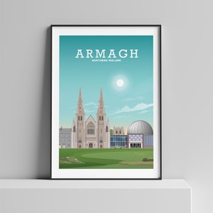 Armagh Print, County Armagh, Armagh Poster, Northern Ireland, Armagh Illustration, Orchard County, Armagh Church, NI Gifts, Belfast Art