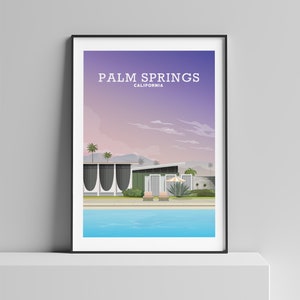 Palm Springs Print, California Poster, Holiday Decor