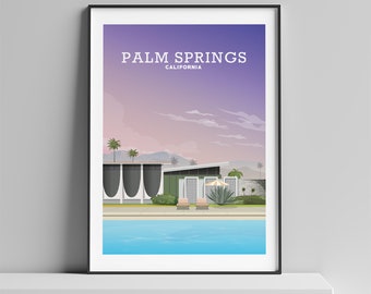 Palm Springs Print, California Poster, Holiday Decor