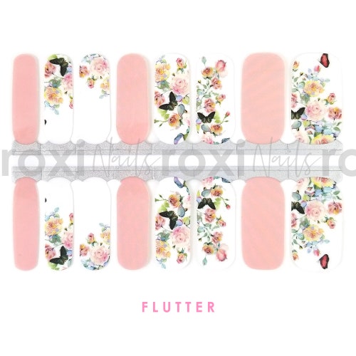 Floral Nail Polish Strips / Floral Nail Wraps / Nail Art Etsy