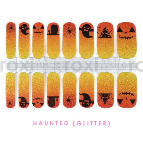 Pumpkin Nail Polish Strips / Fall Nail Wraps / Nail Art Etsy