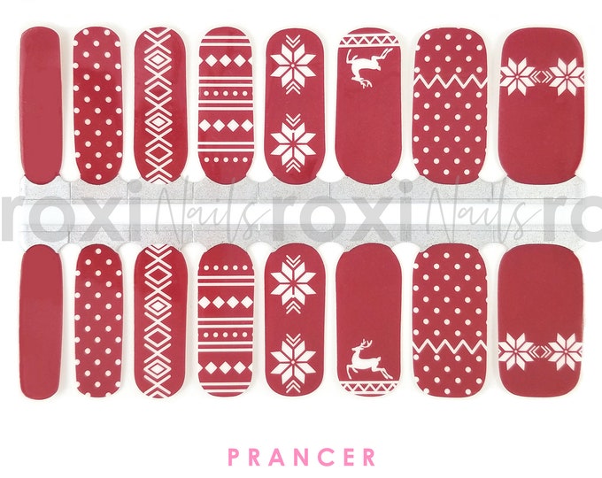Christmas Nail Polish Strips / Christmas Nail Wraps / Nail Art - Etsy