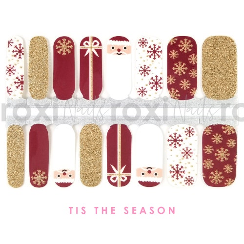 Nail Decals Christmas Nail Decals Water Transfer Nail Etsy