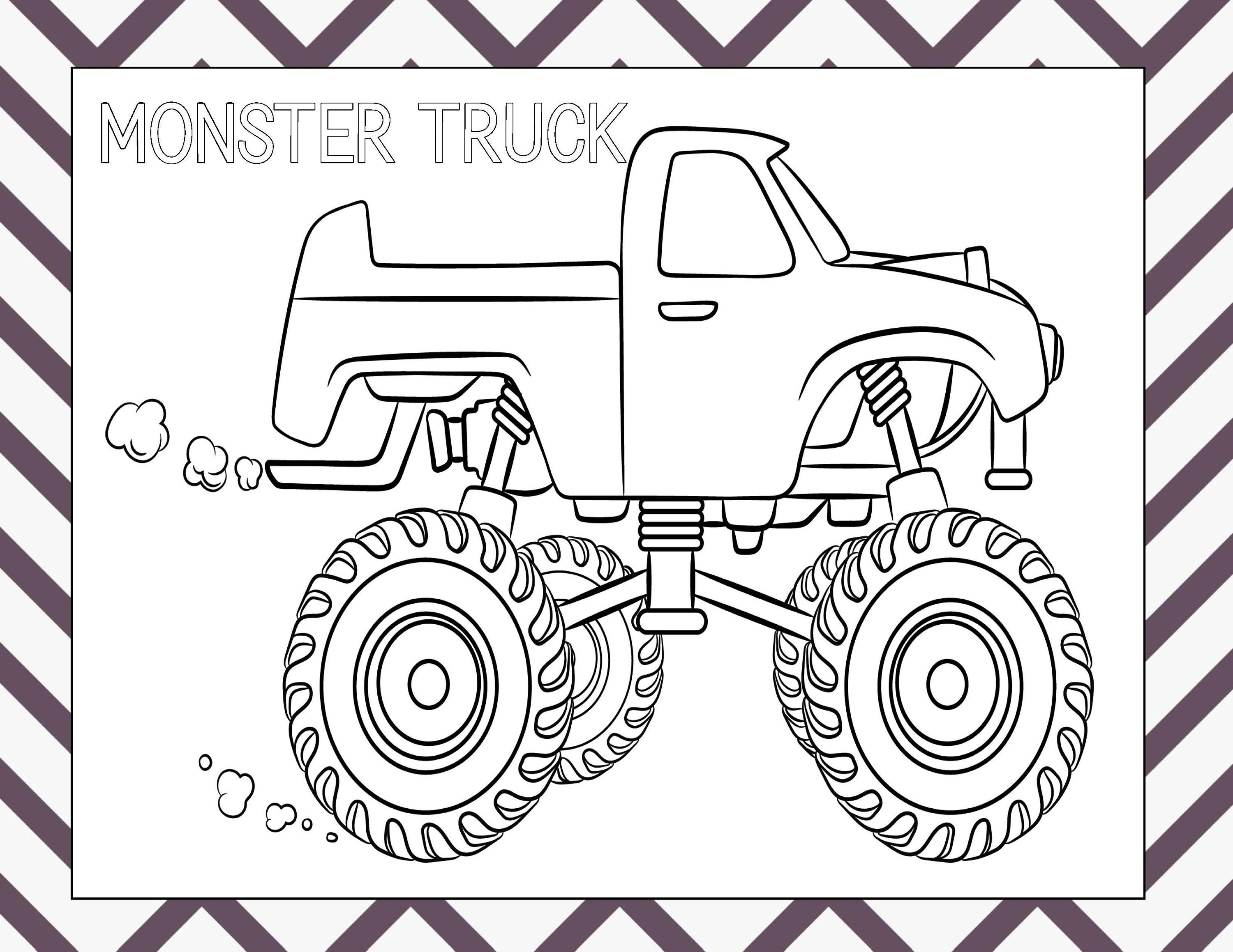 Monster Truck Coloring Book For Kids: A Fun Coloring Book For Boys And  Girls, 70 unique Coloring Pages, Trucks, Tractors, Excavators, Monster  Trucks, copy: 9798657251005