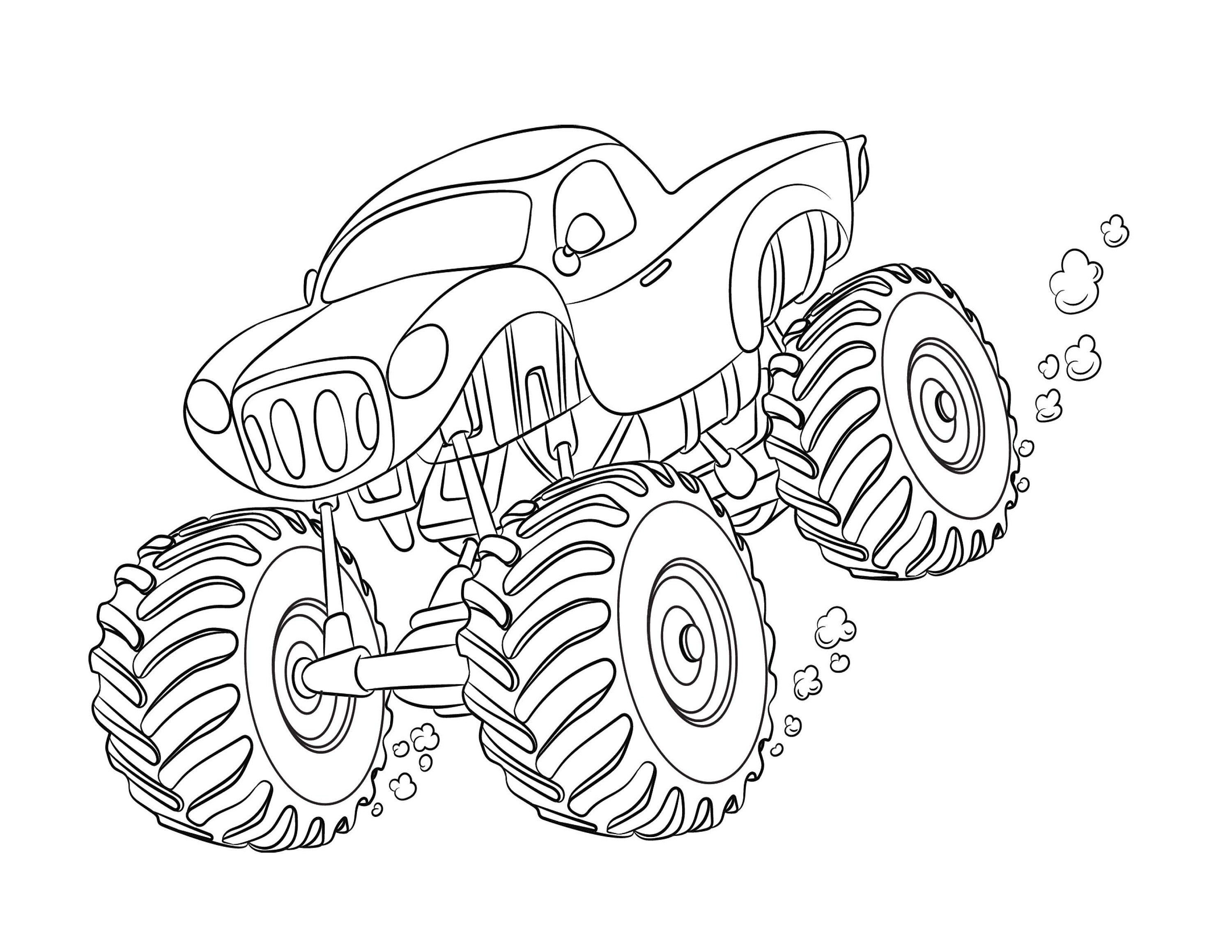 Monster Trucks Coloring Pages for Kids, PDF File, Instant Download SET