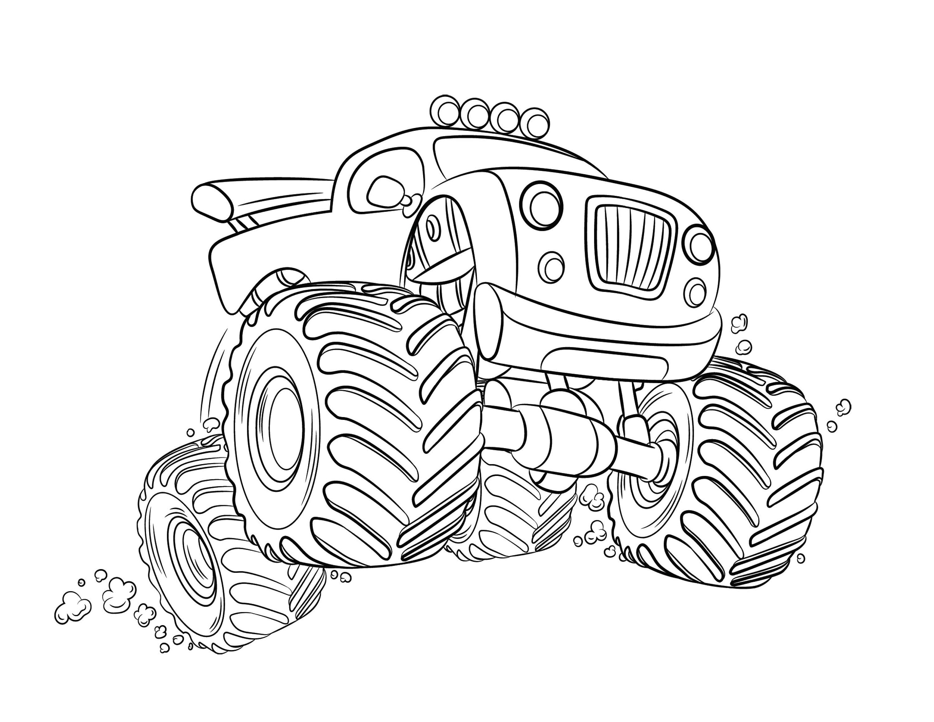 Monster Trucks Coloring Pages for Kids, PDF File, Instant Download SET